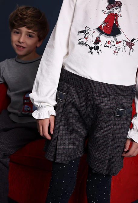 Shorts de pota de gall gris fosc