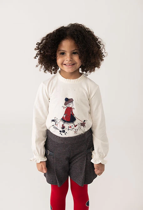 Shorts pied de poule grigio scuro