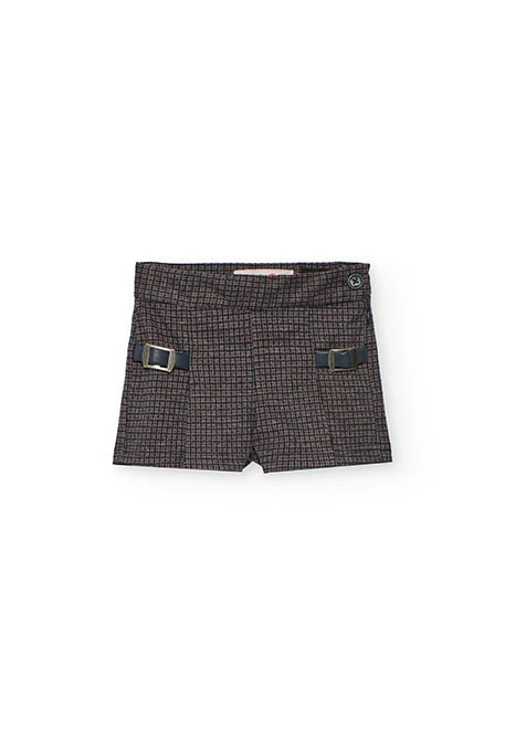 Shorts pied de poule grigio scuro