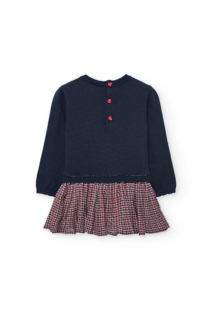 Robe à carreaux bleu marine