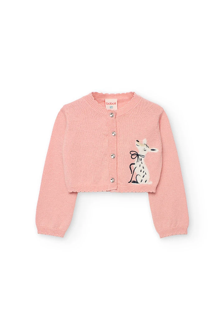 Pink animal girl´s jacket