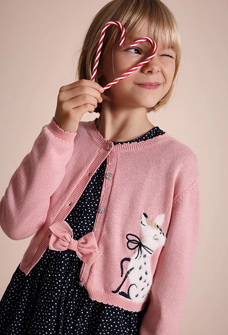 Giacca bambina rosa animale