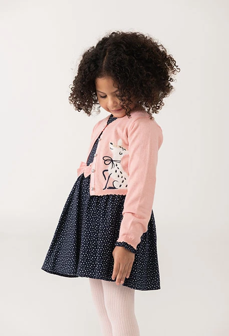 Veste fille rose animal