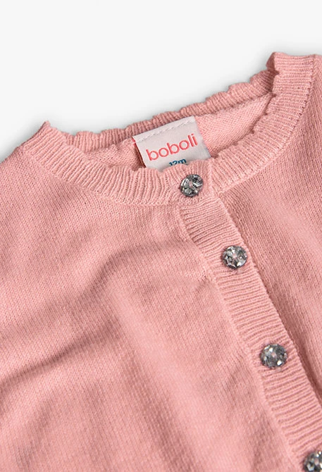 Veste fille rose animal