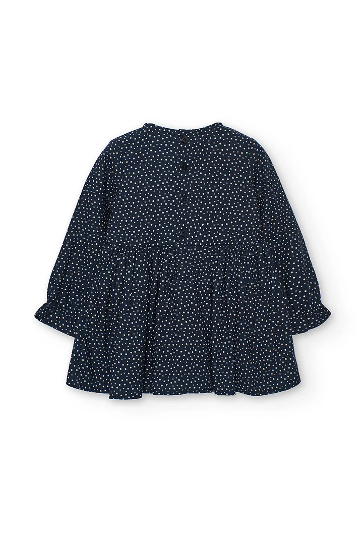 Robe imprimée à pois avec noeud