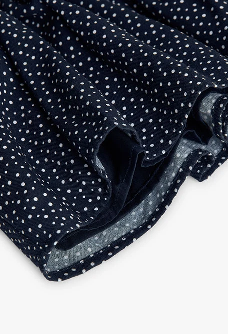 Polka dot printed dress with a bow