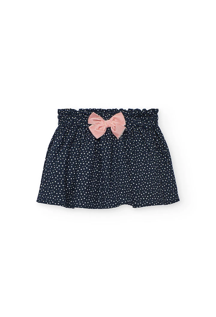 Navy blue polka dot skirt