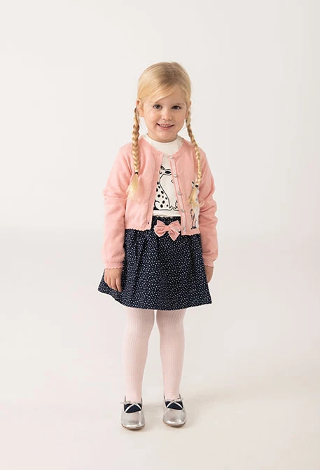 Faldilla blau marí de topets