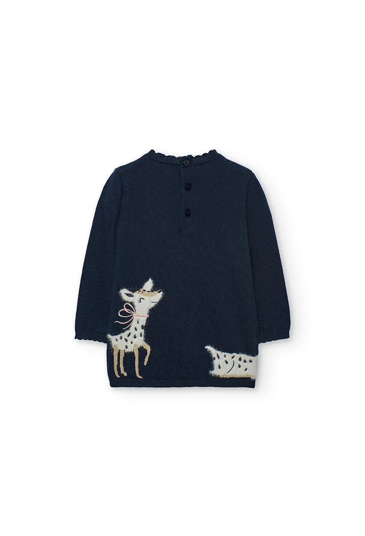 Navy blue dress animals