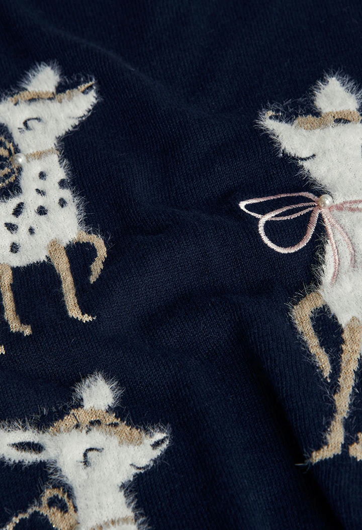 Navy blue dress animals