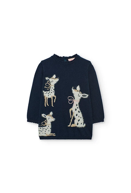 Vestit blau marí animals