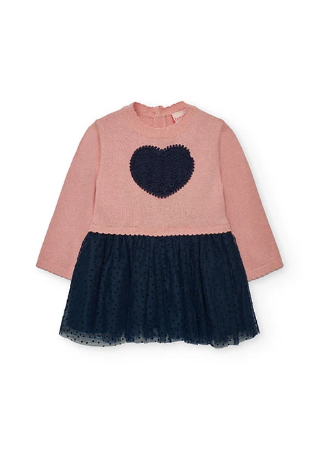 Vestido rosa corazón