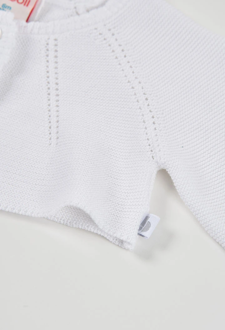 Bolero bebê algodão branco