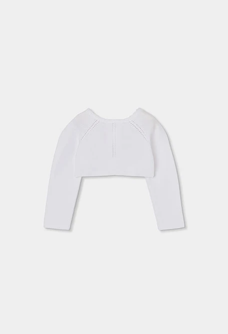Boléro bébé coton blanc