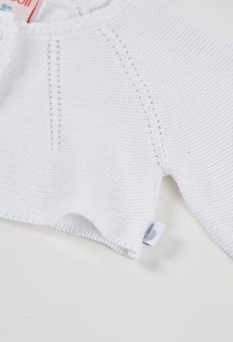 Boléro bébé coton blanc