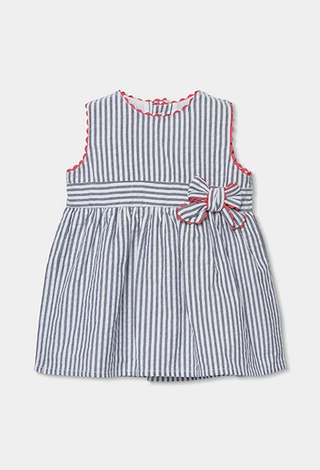 Gestreiftes Popeline-Kleid