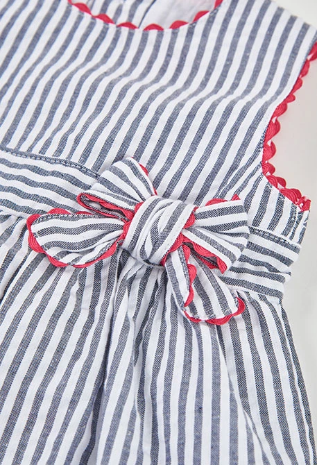 Gestreiftes Popeline-Kleid