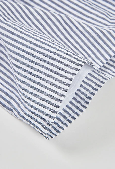 Striped poplin dress