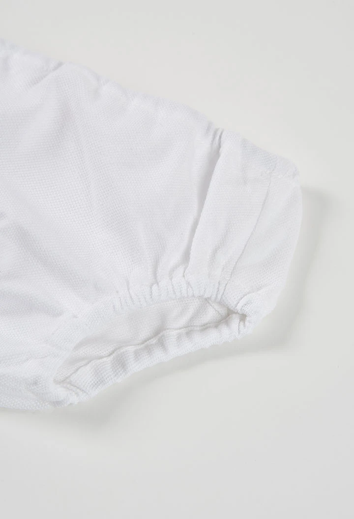 Vestido bebé blanco rayas