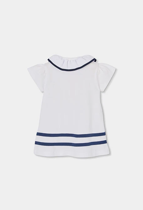 White striped baby dress