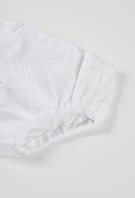 Robe bébé blanche à rayures