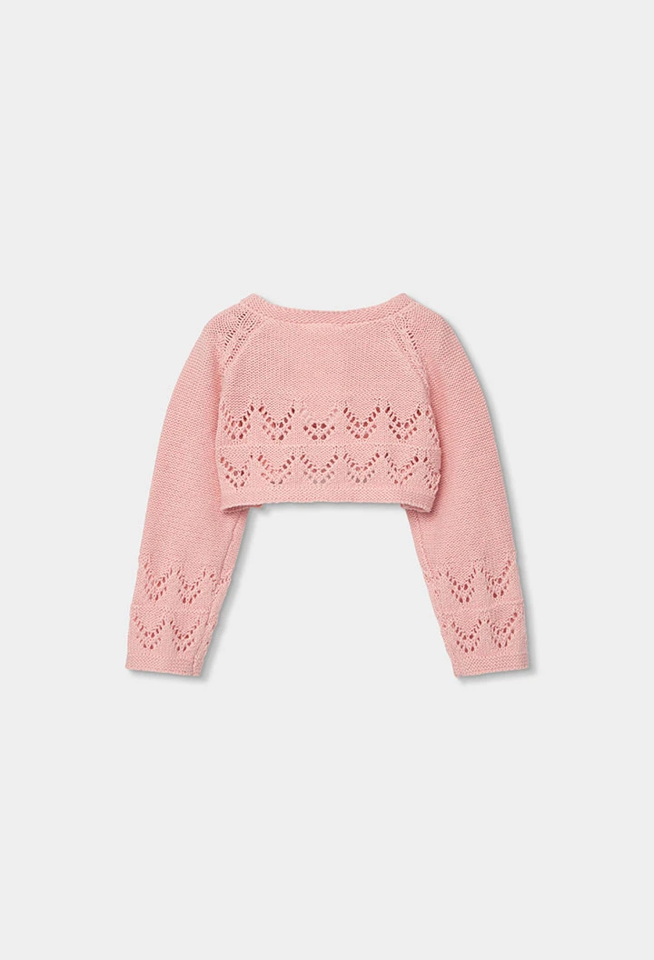 Salmon baby girl bolero