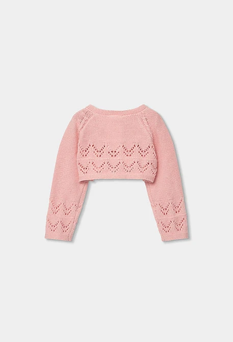 Bolero bebé menina salmão