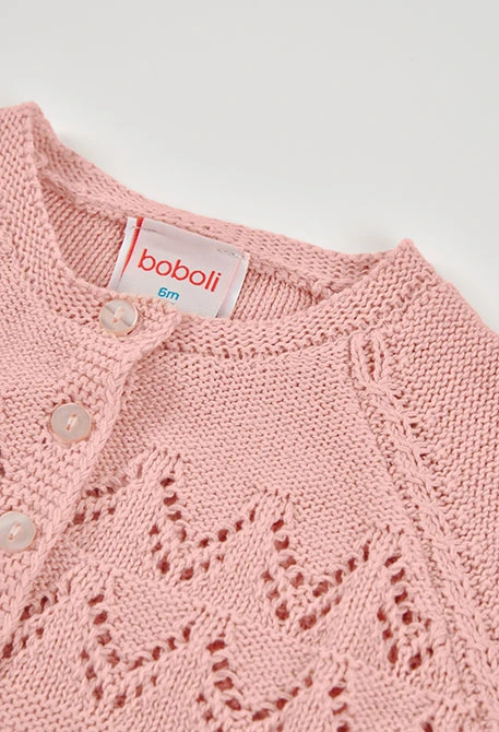 Salmon baby girl bolero