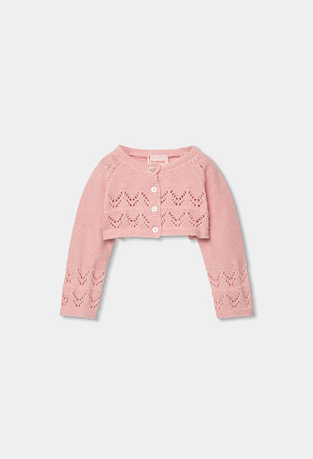 Salmon baby girl bolero