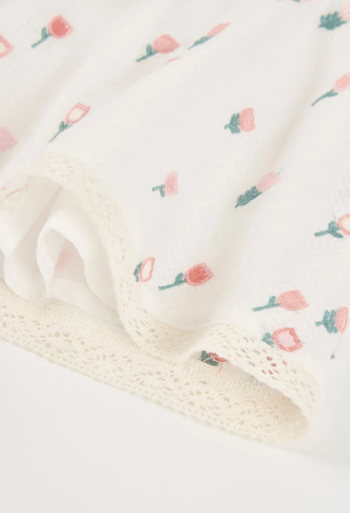 Vestit nadó blanc flors