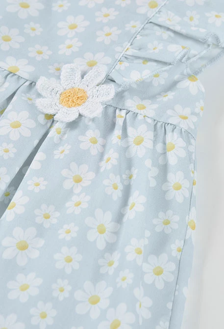 Robe bébé en popeline imprimée fleurs