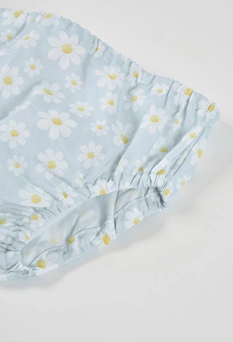 Robe bébé en popeline imprimée fleurs