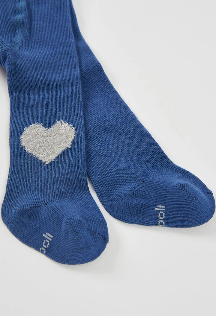 Leotard blau amb cor platejat