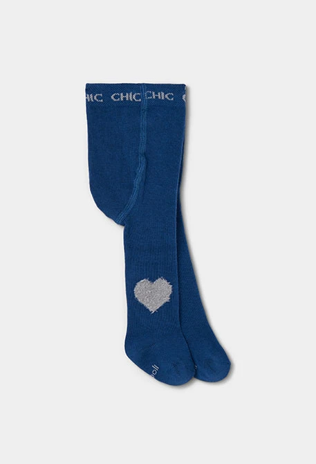 Leotard blu con cuore argentato