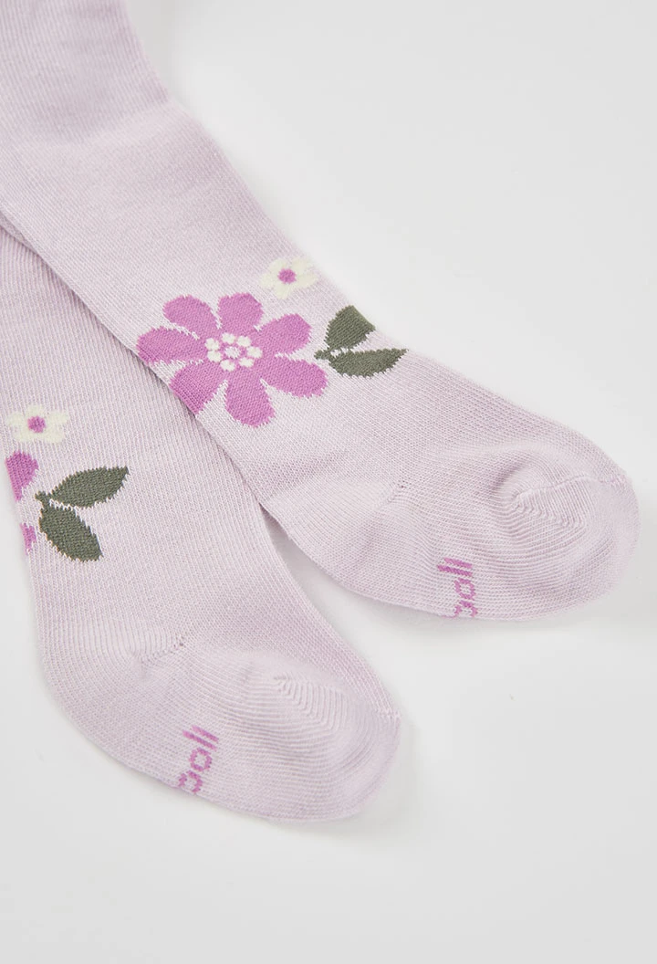 Bedruckter Blumen-Leotard für Babys in Rosa