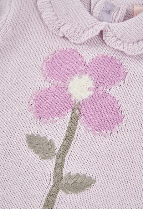 Baby pink floral print dress