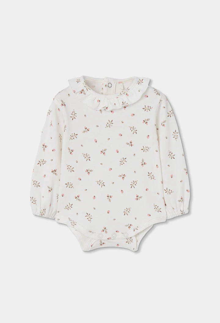 Embroidered strawberry pink baby girl set