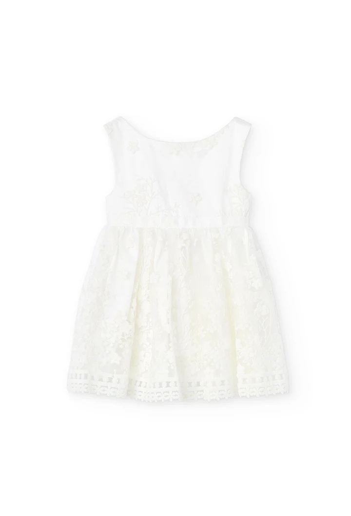 Tulle dress embroidery for baby girl