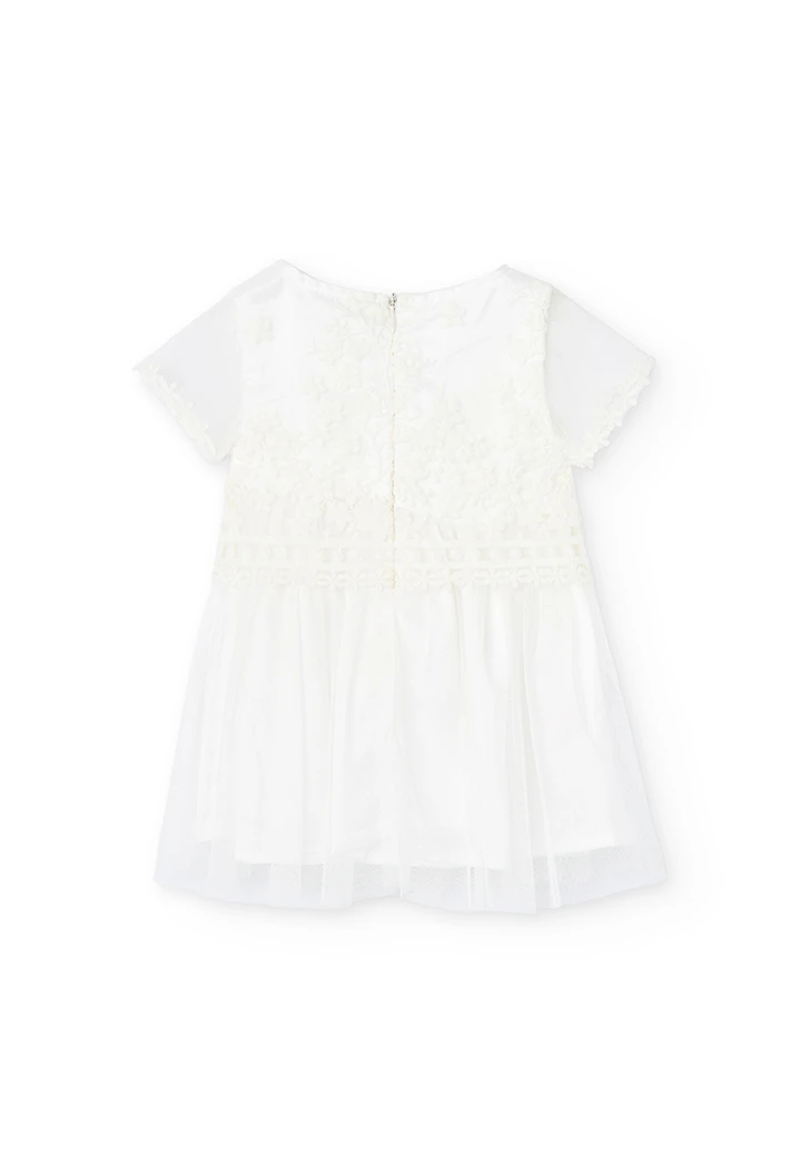 Vestido tule combinado para o bebé menina