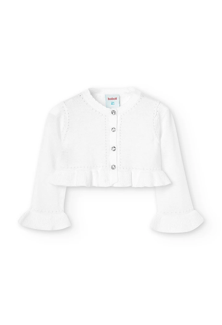 Casaco tricot para o bebé menina