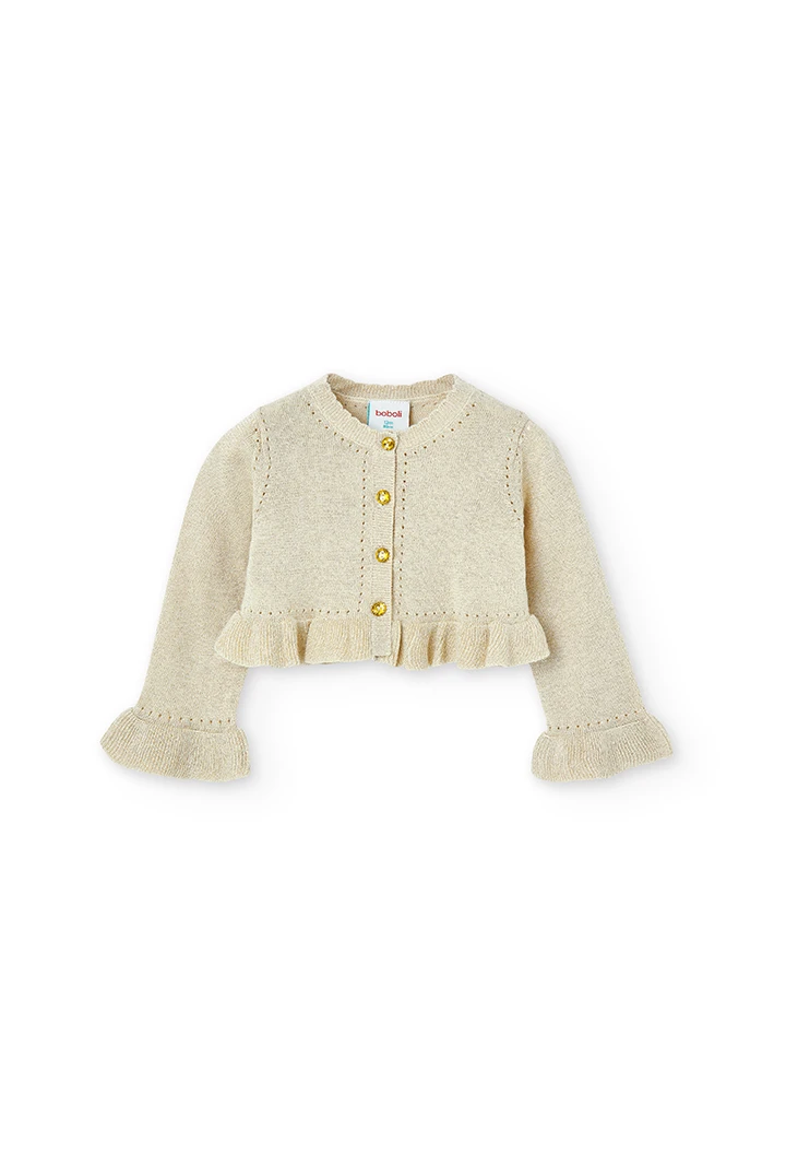 Casaco tricot para o bebé menina