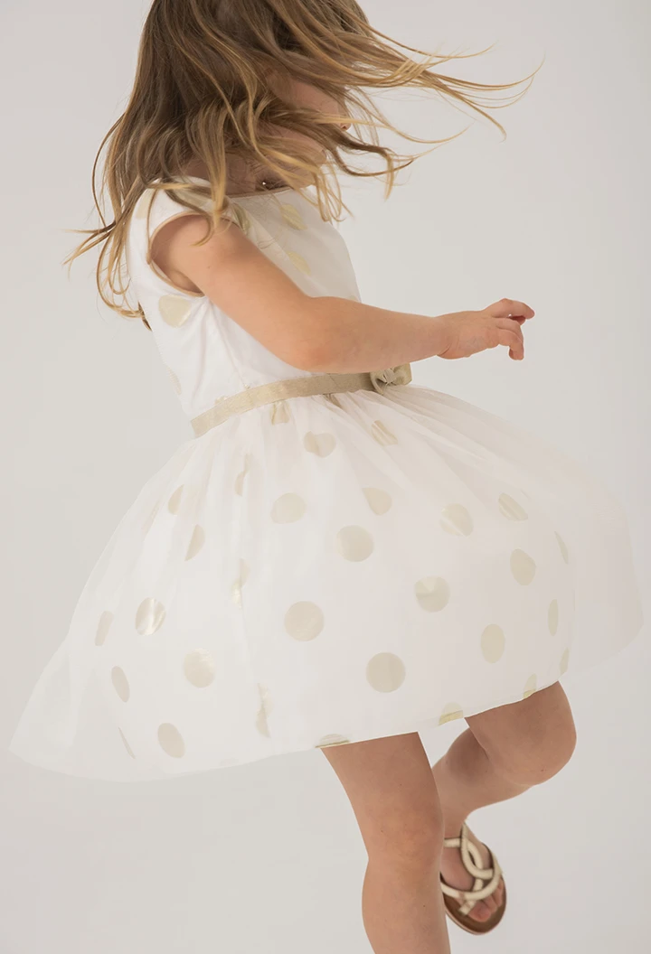Satin dress polka dot for baby girl