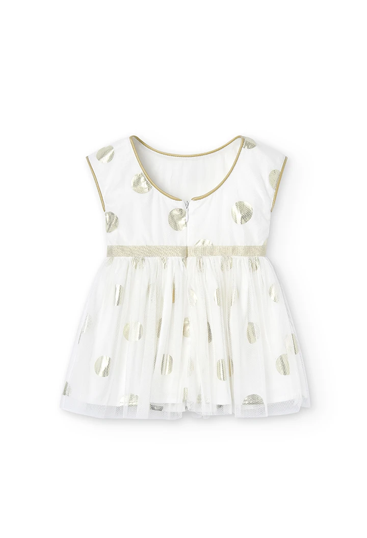 Kleid satin polkatüpfel für baby mädchen