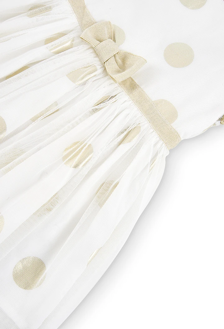 Robe en satin a pois pour bébé fille