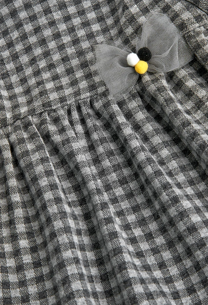 Vestido malha xadrez vichy para o bebé menina