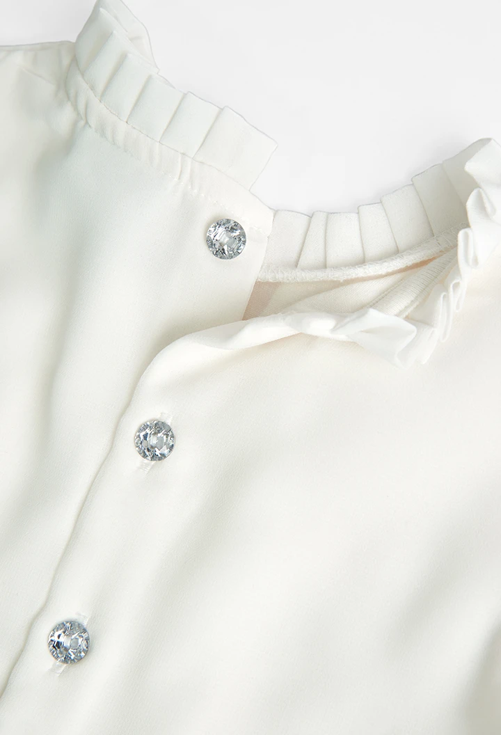 Blusa gaze para o bebé menina
