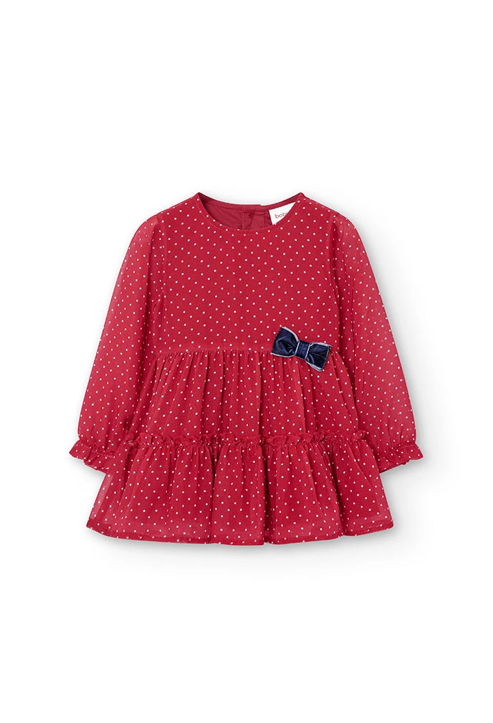 Chiffon dress polka dot for baby girl