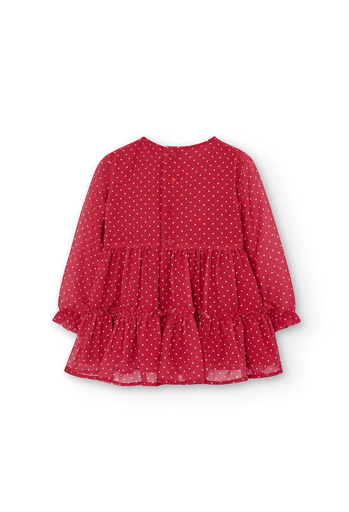 Kleid mull polkatüpfel für baby mädchen