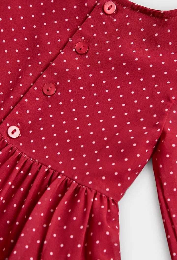 Vestido gasa topitos de bebé niña