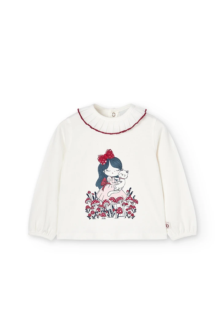 Stretch knit t-Shirt for baby girl